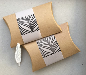 Hand printed presentation boxes